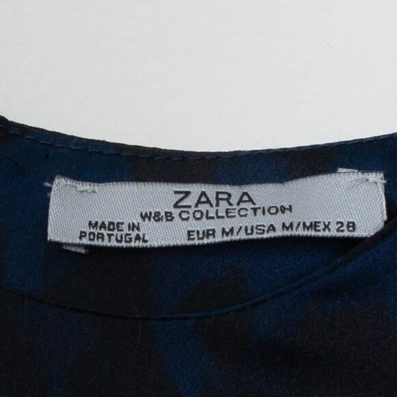 Zara W&B Collection Leopard Satin Lace Trim Sheath Mini Dress Womens Size Medium - Picture 5 of 8